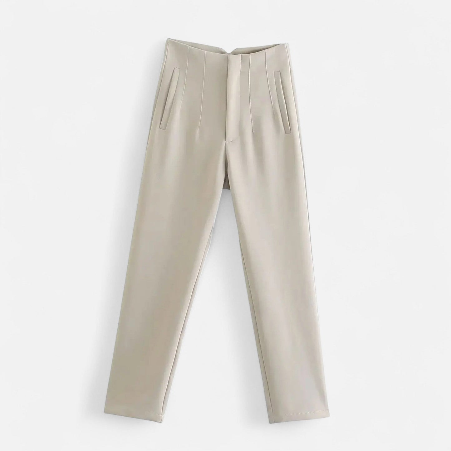 Maison Aurelle Women's High-Waist Pencil Trousers | Premium Fabric Blend, Tailored Fit