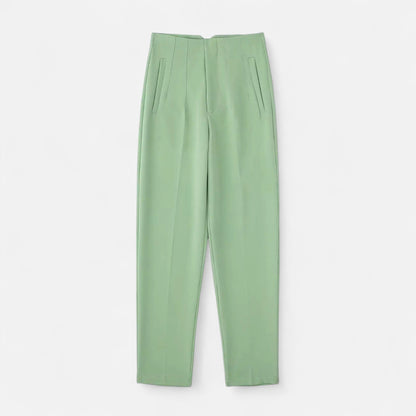 Maison Aurelle Women's High-Waist Pencil Trousers | Premium Fabric Blend, Tailored Fit