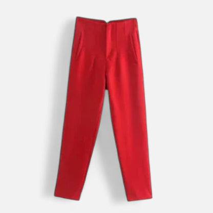 Maison Aurelle Women's High-Waist Pencil Trousers | Premium Fabric Blend, Tailored Fit