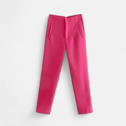 Maison Aurelle Women's High-Waist Pencil Trousers | Premium Fabric Blend, Tailored Fit