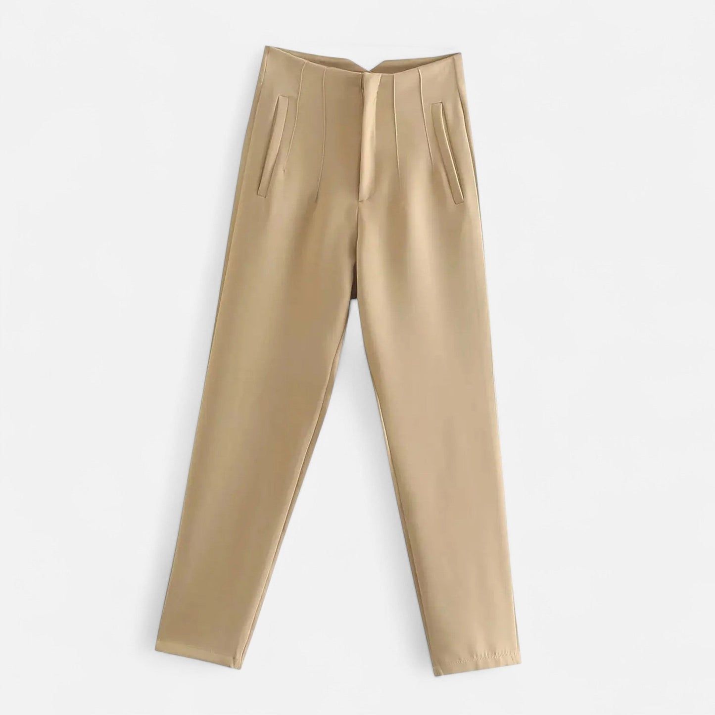 Maison Aurelle Women's High-Waist Pencil Trousers | Premium Fabric Blend, Tailored Fit