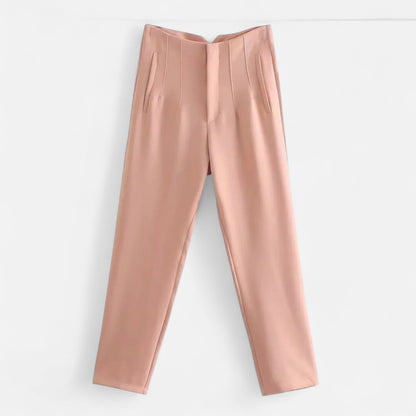 Maison Aurelle Women's High-Waist Pencil Trousers | Premium Fabric Blend, Tailored Fit