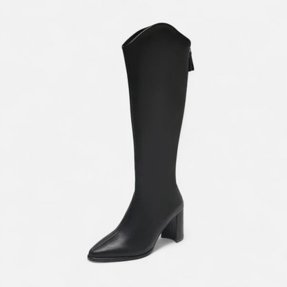 Maison Aurelle Women's Knee-High Boots | Smooth Leather, Elegant Design