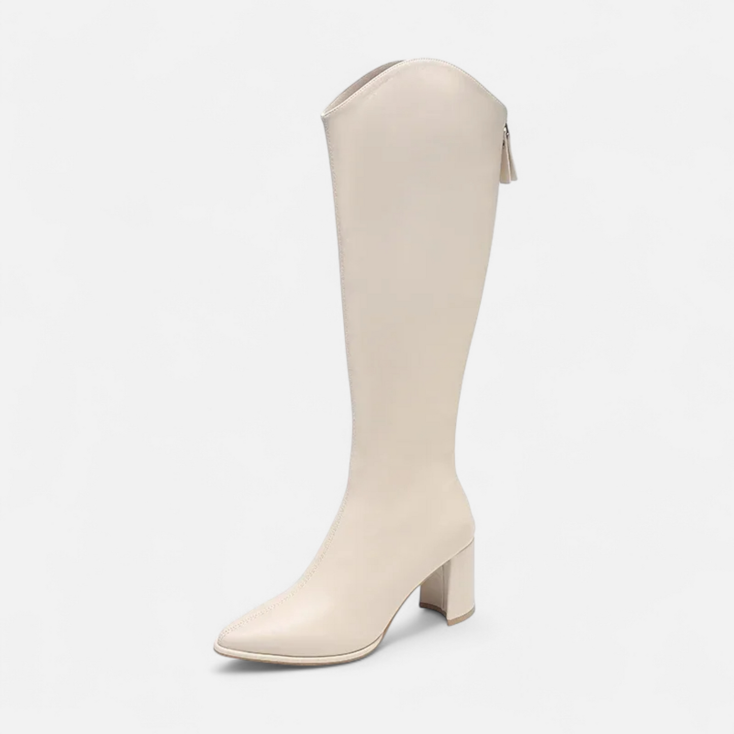 Maison Aurelle Women's Knee-High Boots | Smooth Leather, Elegant Design