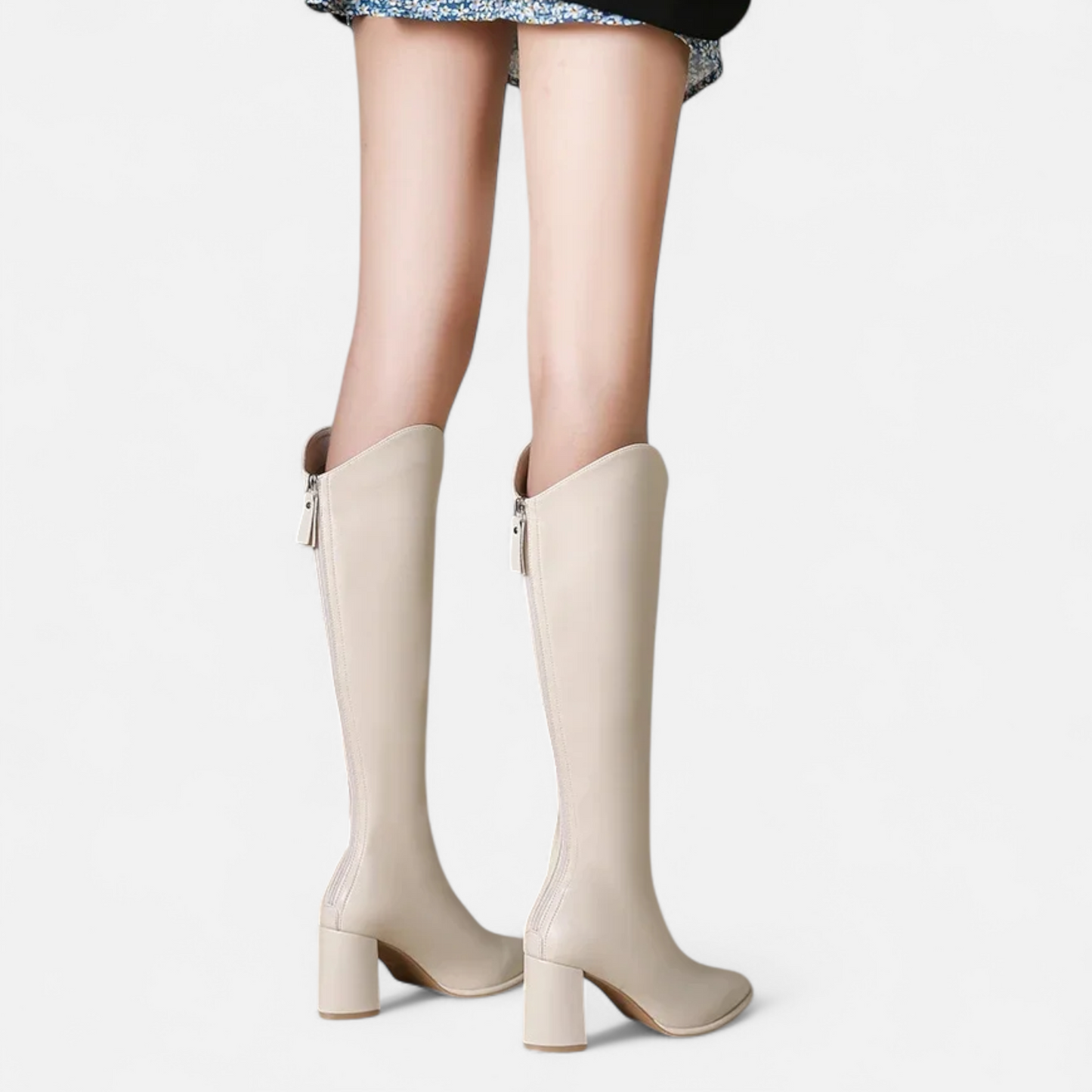 Maison Aurelle Women's Knee-High Boots | Smooth Leather, Elegant Design