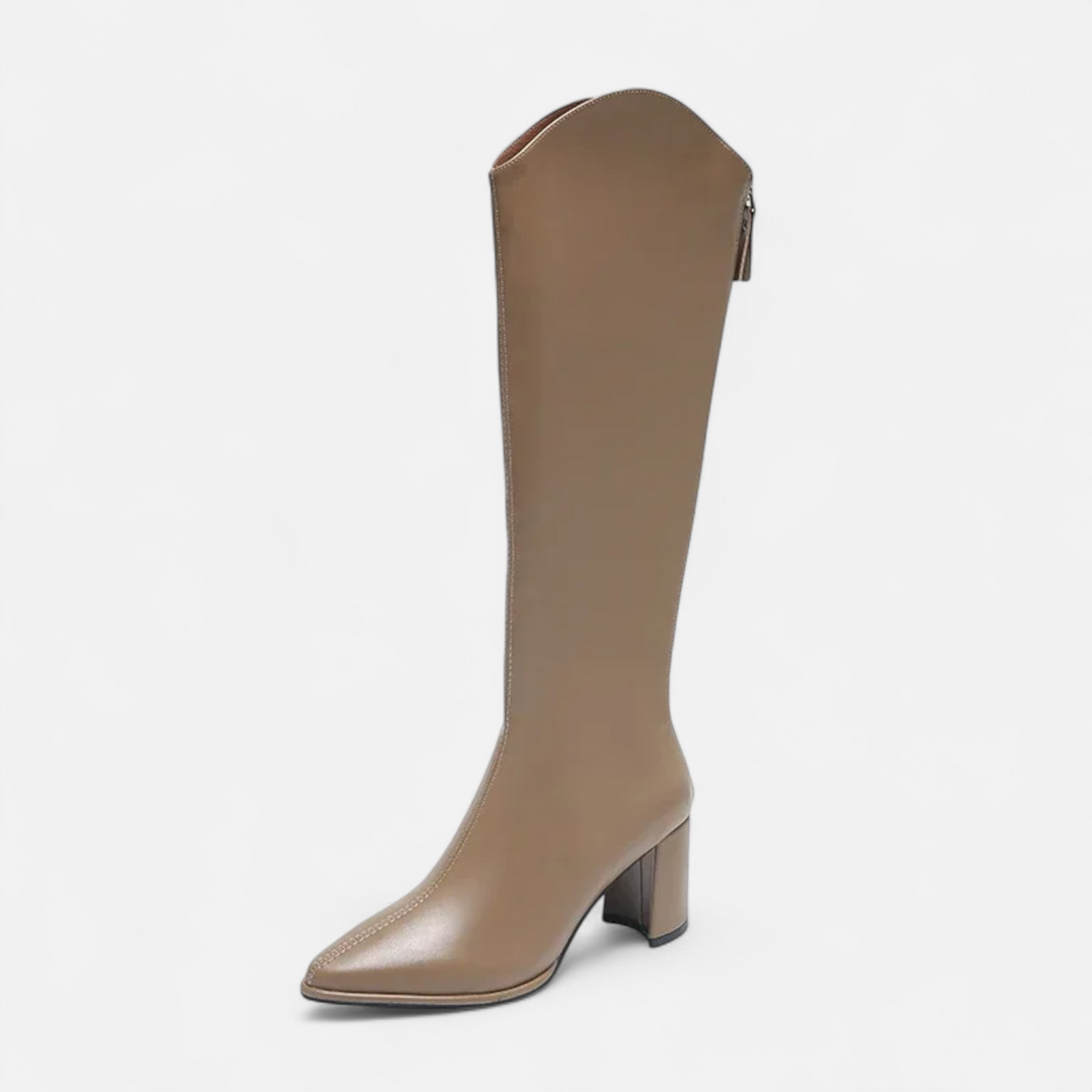 Maison Aurelle Women's Knee-High Boots | Smooth Leather, Elegant Design