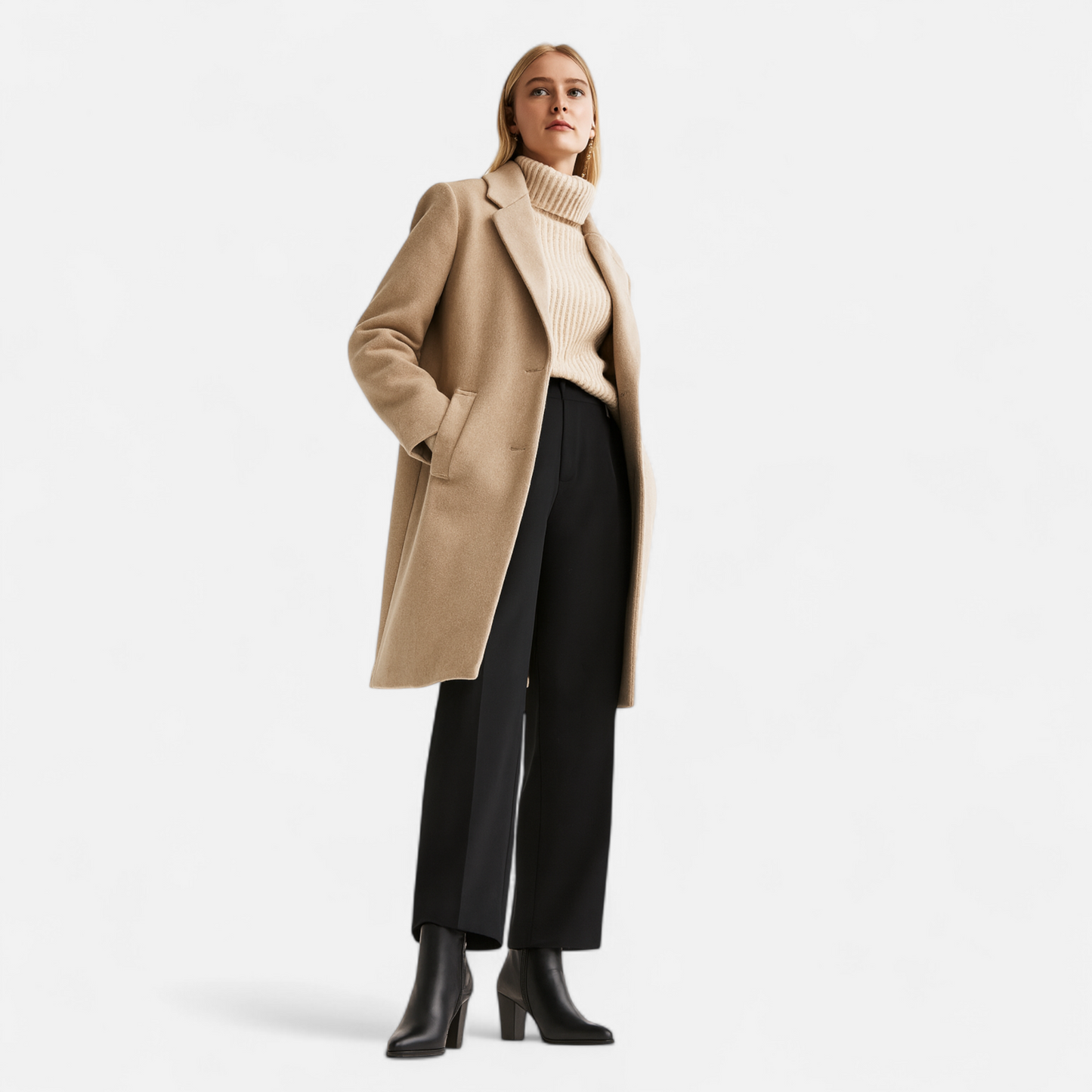 Maison Aurelle Women's Knee High Boots | Retro Design, Coarse Heel