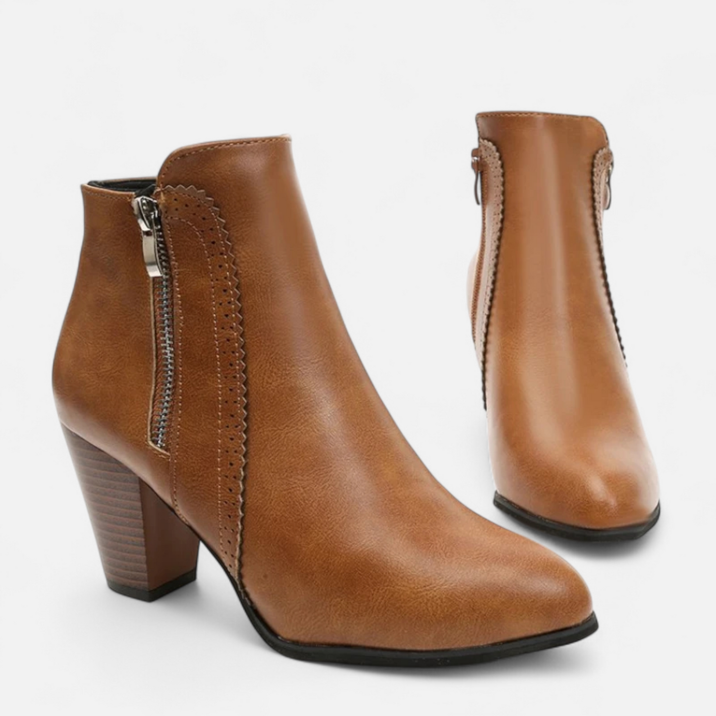 Maison Aurelle Women's Knee High Boots | Retro Design, Coarse Heel