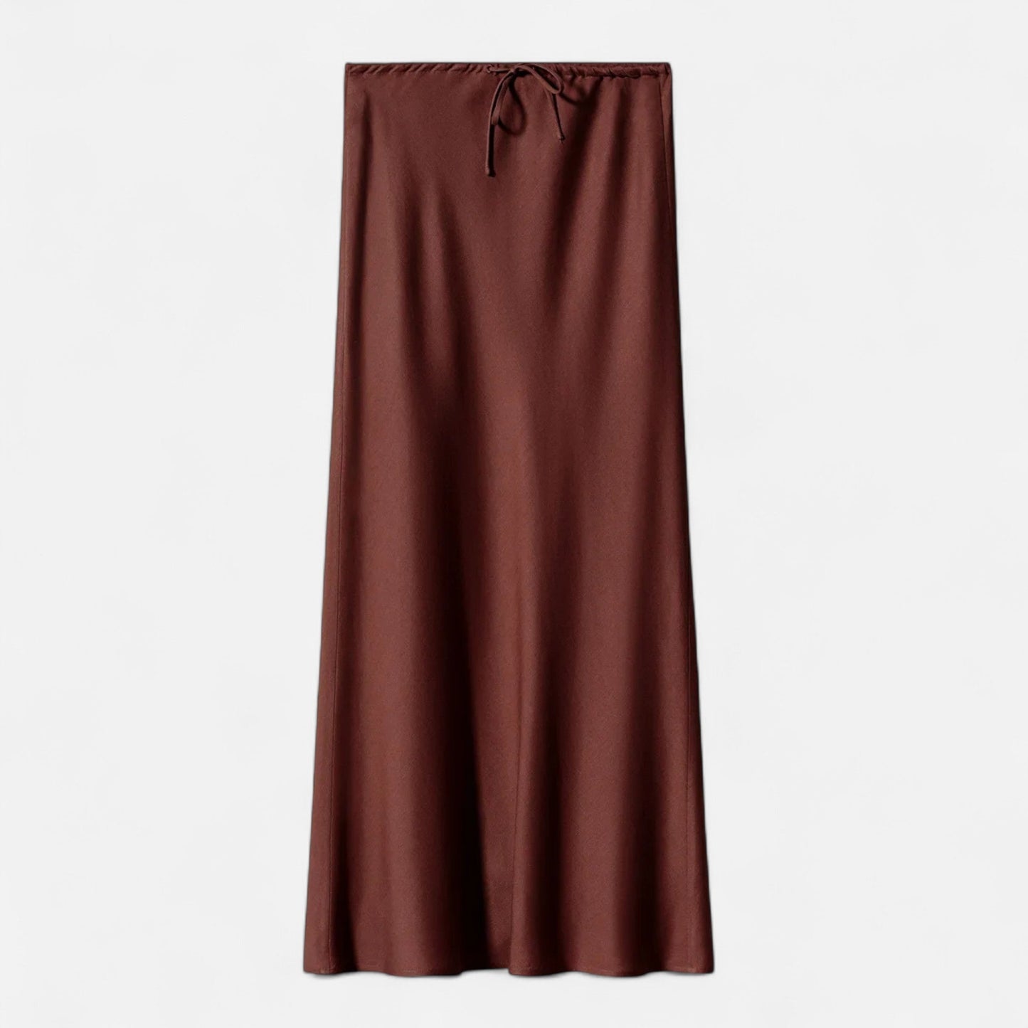 Maison Aurelle Women's Midi Skirt | High-Waist Satin Elegance