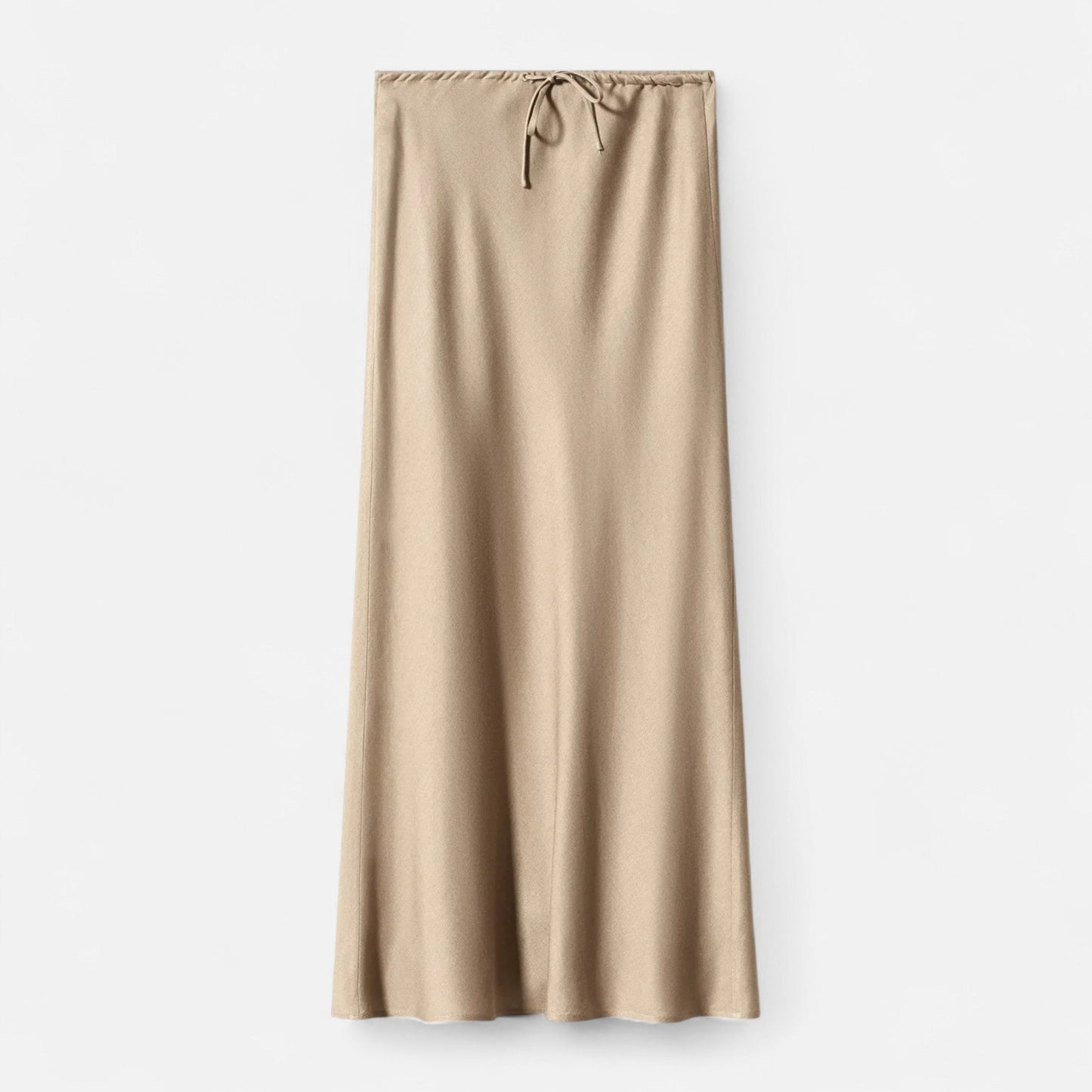 Maison Aurelle Women's Midi Skirt | High-Waist Satin Elegance