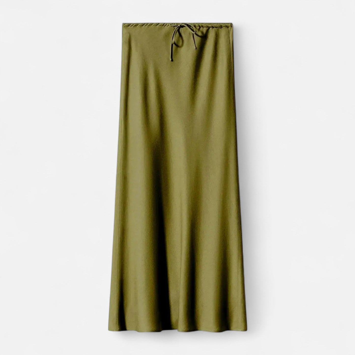 Maison Aurelle Women's Midi Skirt | High-Waist Satin Elegance