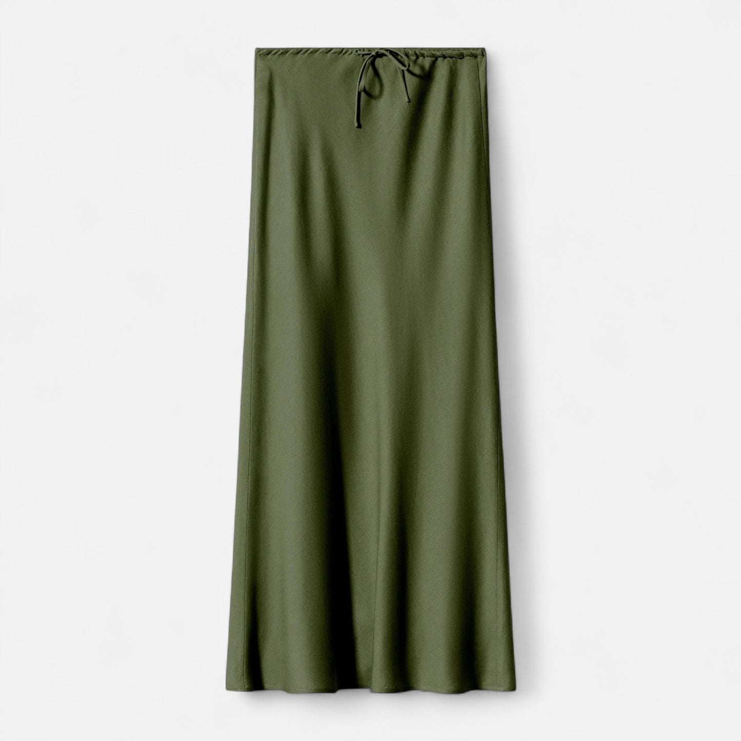 Maison Aurelle Women's Midi Skirt | High-Waist Satin Elegance