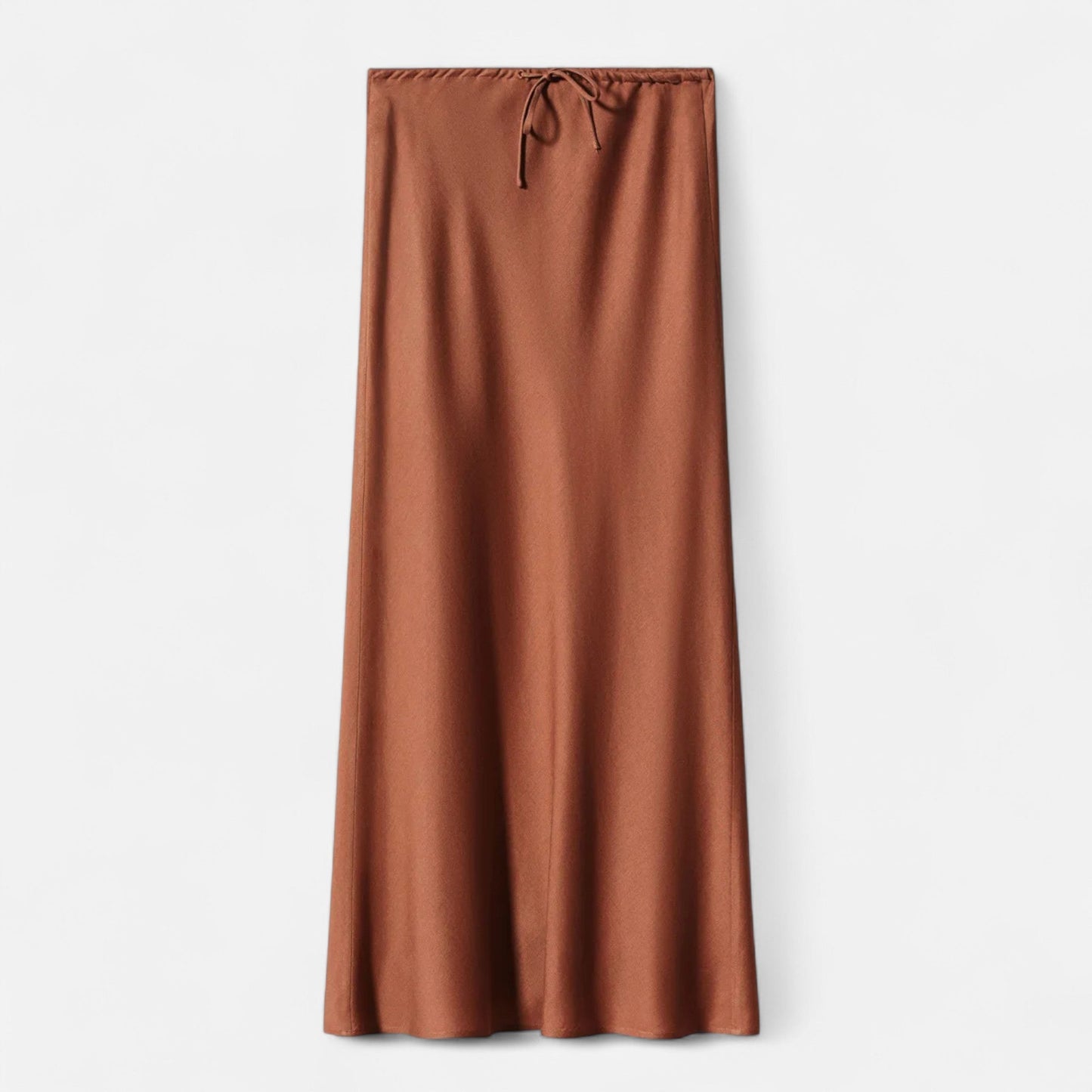 Maison Aurelle Women's Midi Skirt | High-Waist Satin Elegance