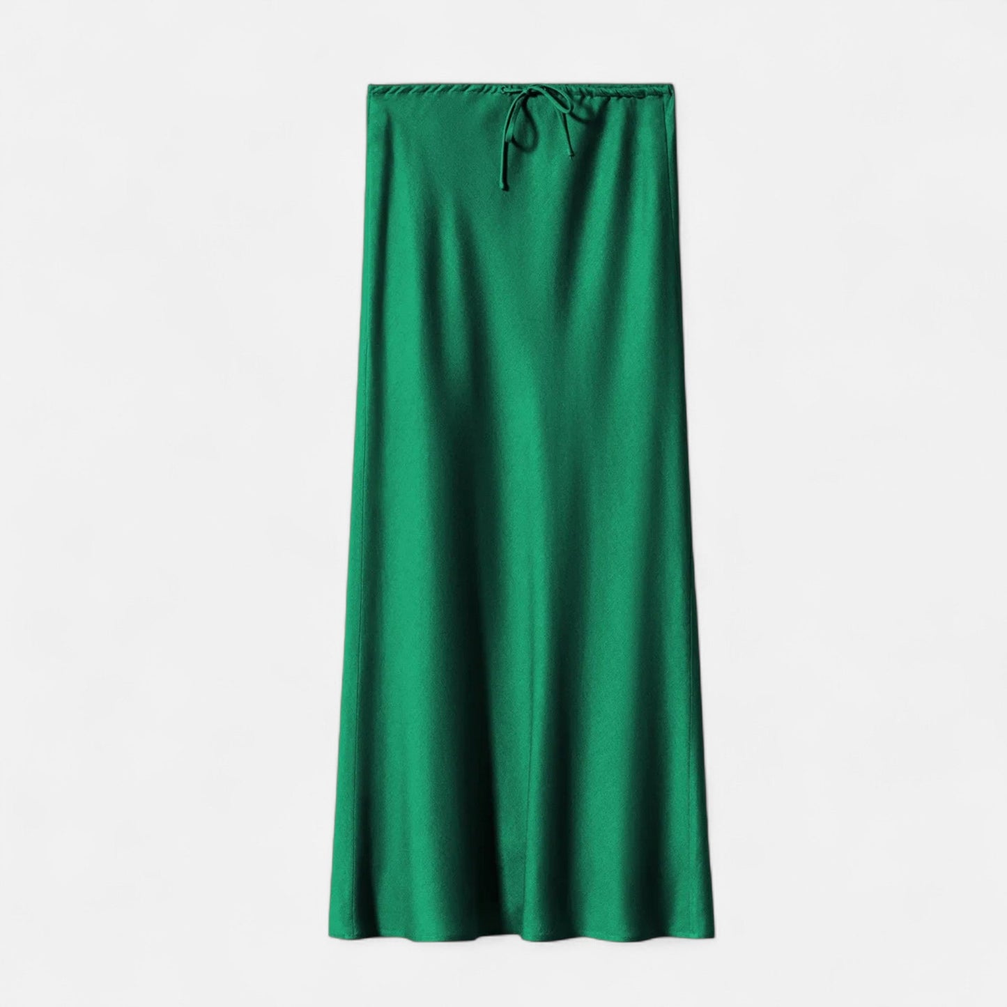 Maison Aurelle Women's Midi Skirt | High-Waist Satin Elegance
