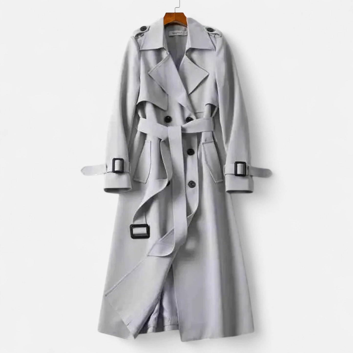 Maison Aurelle Women's Over-Knee Coat | Durable Polyester, Timeless Elegance