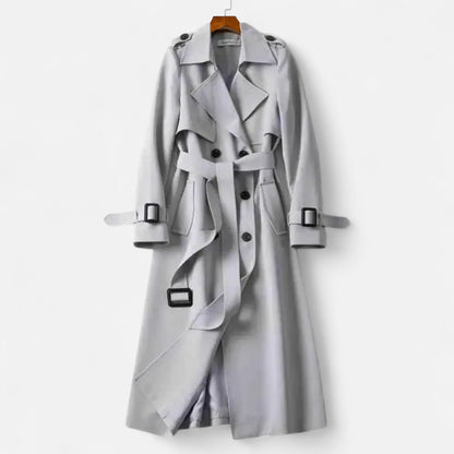 Maison Aurelle Women's Over-Knee Coat | Durable Polyester, Timeless Elegance