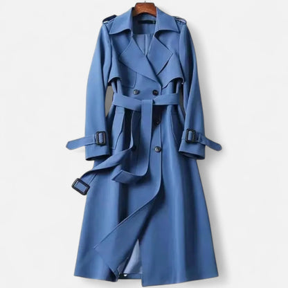 Maison Aurelle Women's Over-Knee Coat | Durable Polyester, Timeless Elegance