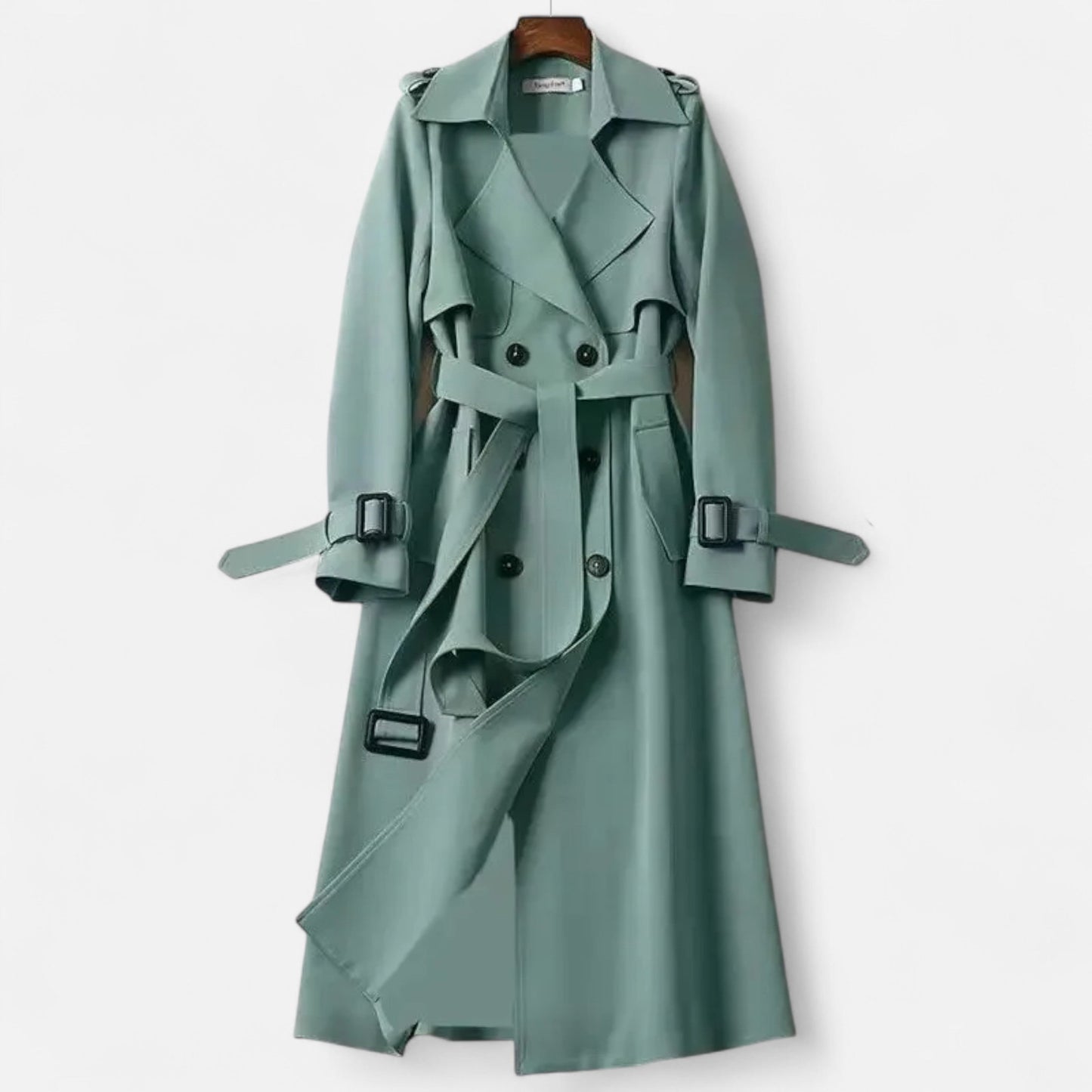 Maison Aurelle Women's Over-Knee Coat | Durable Polyester, Timeless Elegance