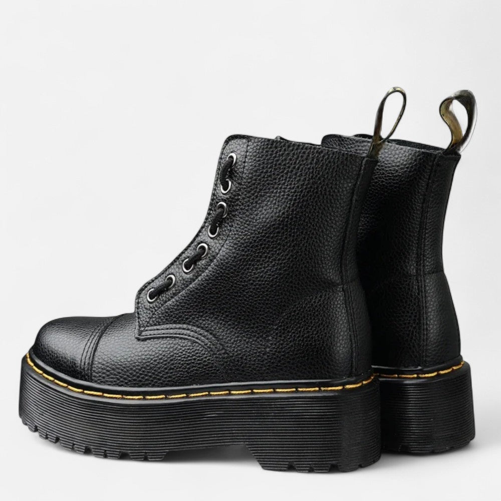 Maison Aurelle Women's Platform Chelsea Boots | Premium Leather, Chic Comfort