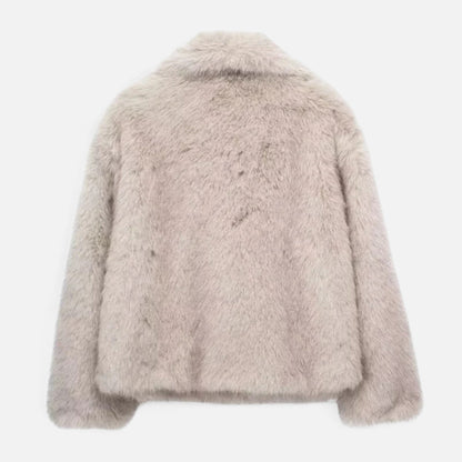 Maison Aurelle Women's Plush Faux Fur Coat | Luxurious Warmth