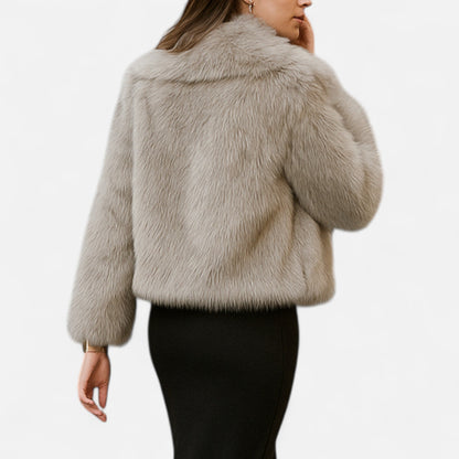 Maison Aurelle Women's Plush Faux Fur Coat | Luxurious Warmth