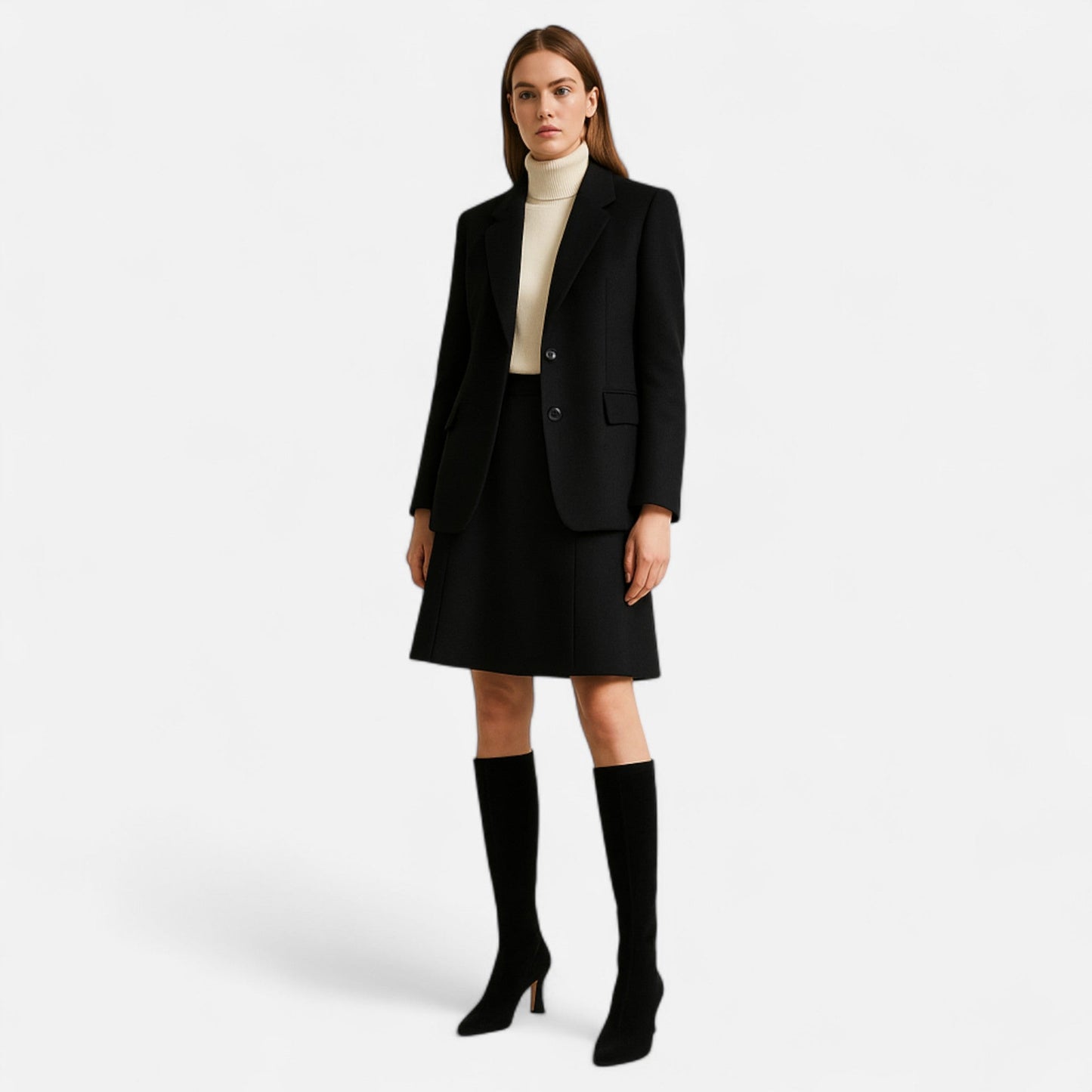 Maison  Aurelle Women's Thigh High Heeled Boots | Premium Suede, Elegant Design