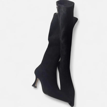 Maison  Aurelle Women's Thigh High Heeled Boots | Premium Suede, Elegant Design