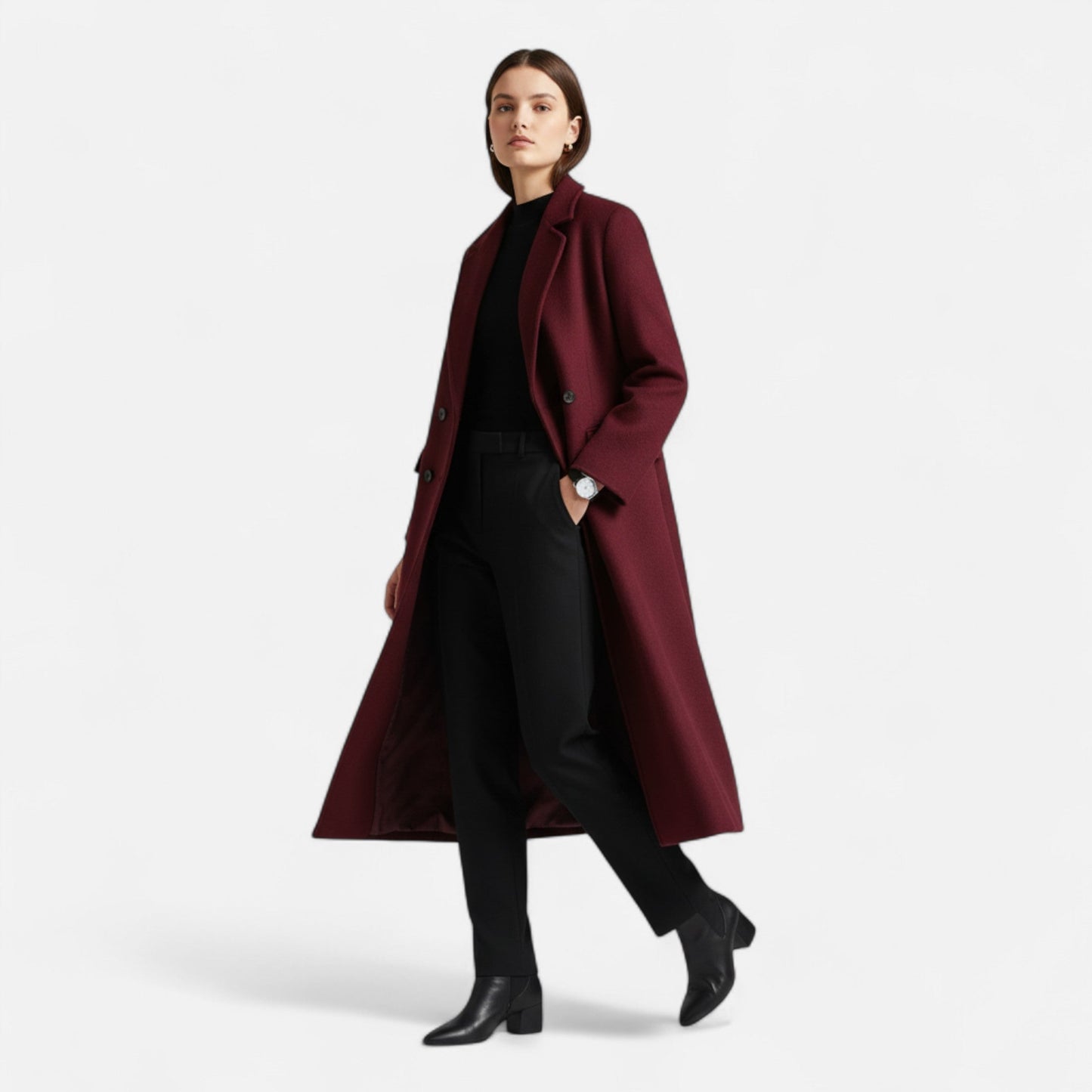 Maison Aurelle Women's Trench Coat | 100% Polyester, Elegant Design