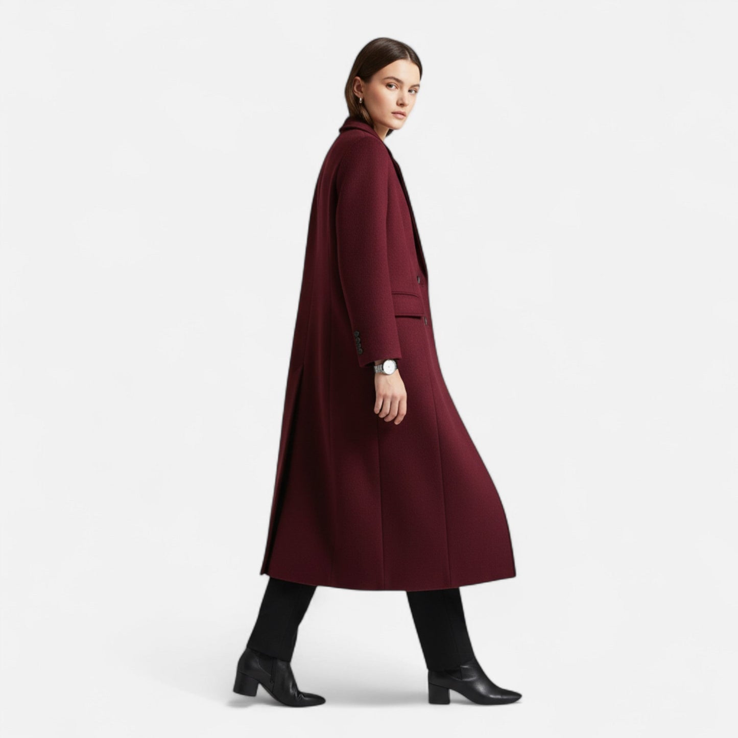 Maison Aurelle Women's Trench Coat | 100% Polyester, Elegant Design