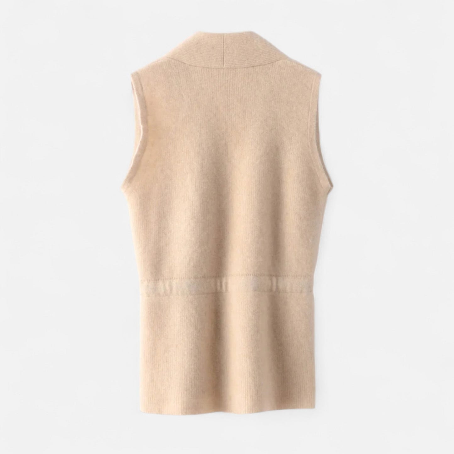 Maison Aurelle Women's Vest | 100% Merino Wool, Sleeveless Lapel Design
