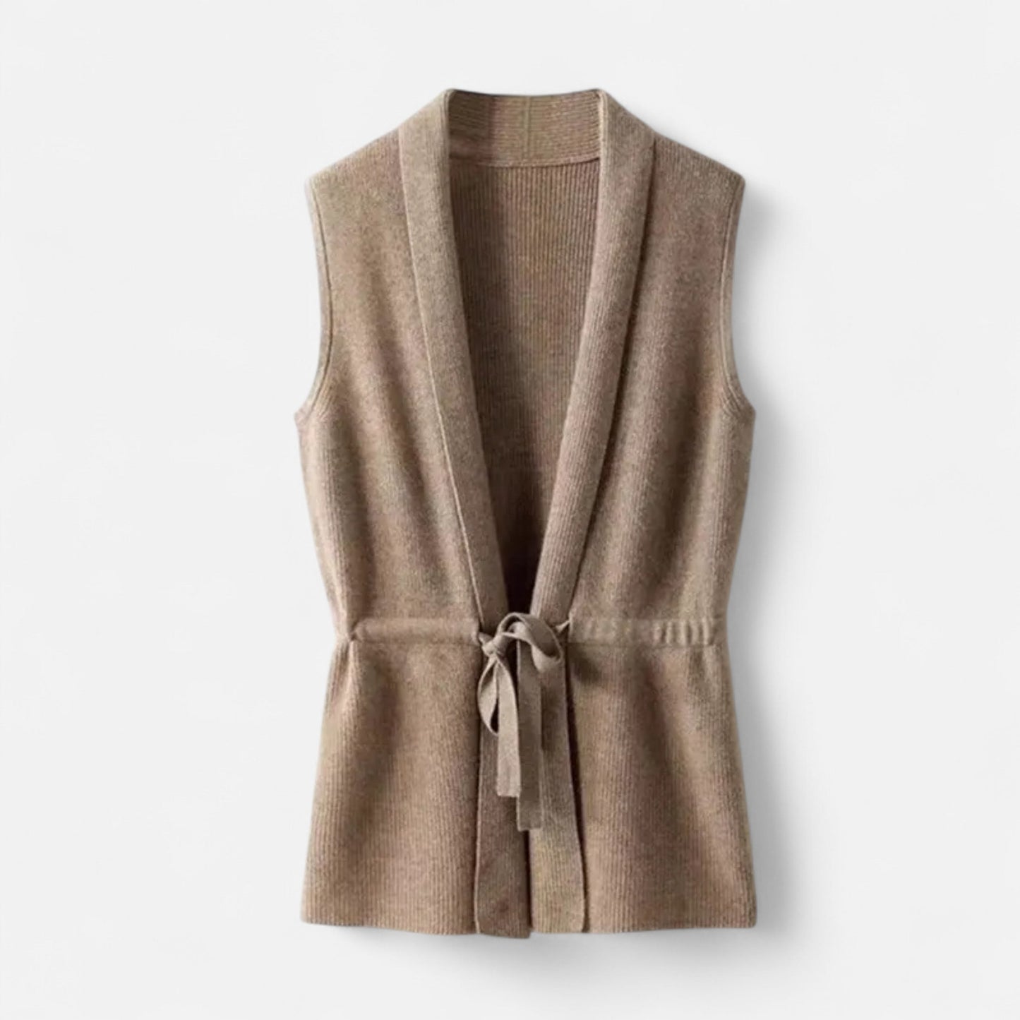 Maison Aurelle Women's Vest | 100% Merino Wool, Sleeveless Lapel Design