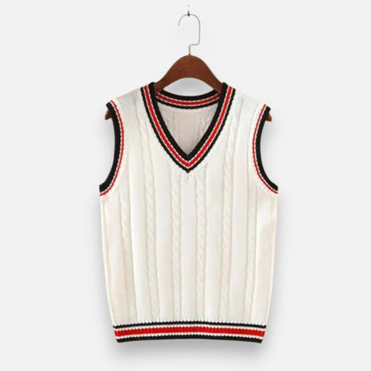 Maison Aurelle Women's Vest | Cozy Wool Blend, Classic V-Neck