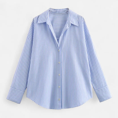 Maison Aurelle Women's White Blouse | Cotton Blend, Timeless Elegance