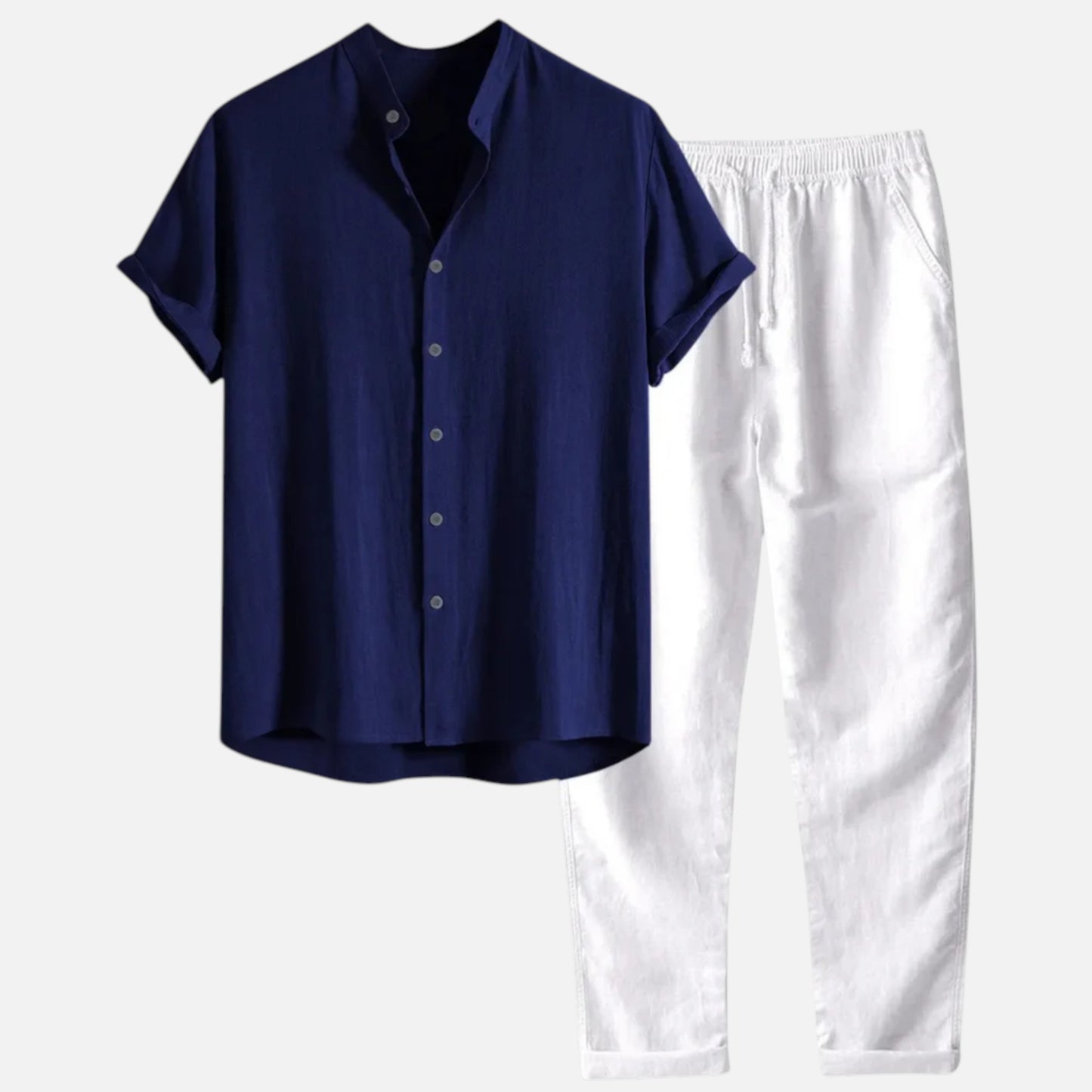 Men’s Linen Style Summer Set – Riviera Elegance