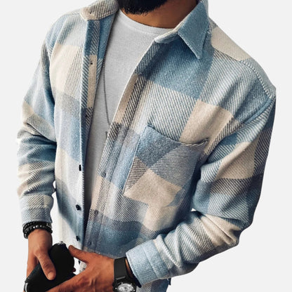 Maison Aurelle | Men’s Casual Flannel Shirt Soft Checked Top