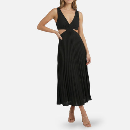 Maison Aurelle | Women’s Pleated Maxi Dress Lightweight Elegant Wear
