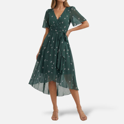 Maison Aurelle | Women’s Linen Midi Dress for Spring Summer Events