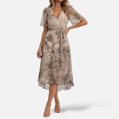 Maison Aurelle | Women’s Linen Midi Dress for Spring Summer Events