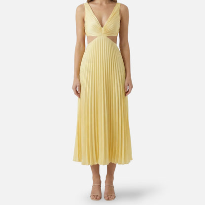 Maison Aurelle | Women’s Pleated Maxi Dress Lightweight Elegant Wear