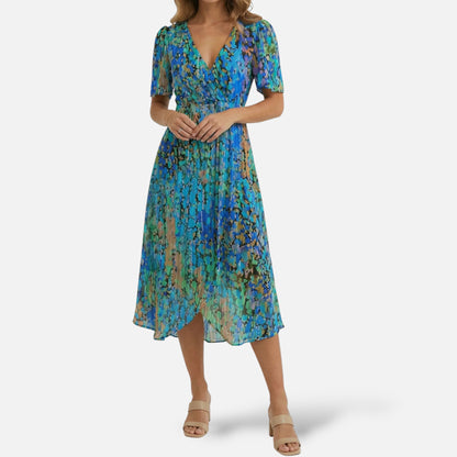 Maison Aurelle | Women’s Linen Midi Dress for Spring Summer Events