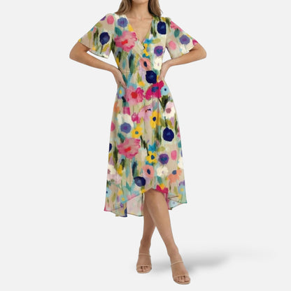 Maison Aurelle | Women’s Linen Midi Dress for Spring Summer Events