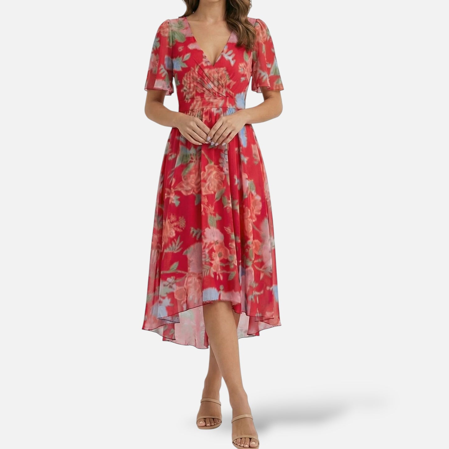 Maison Aurelle | Women’s Linen Midi Dress for Spring Summer Events