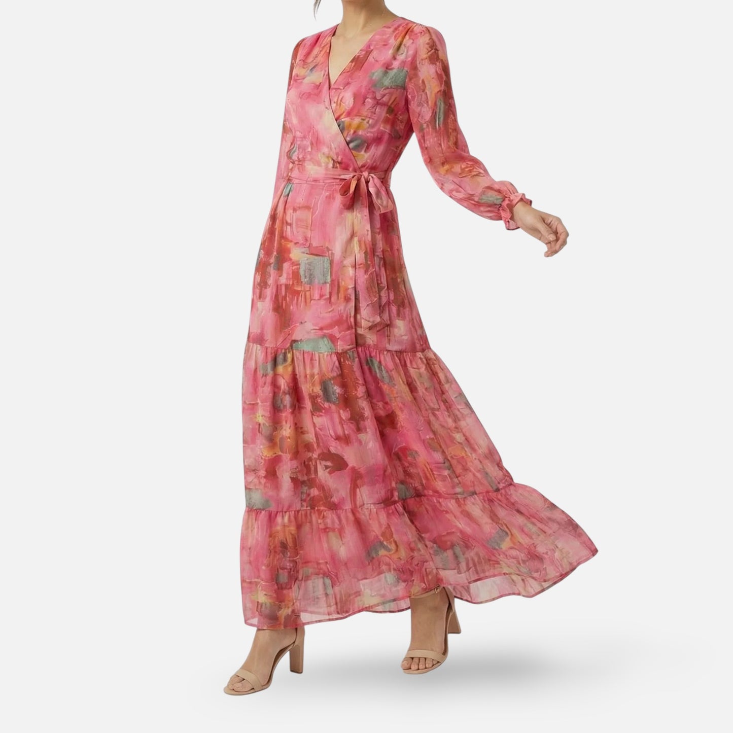 Maison Aurelle | Women’s Elegant Maxi Dress Flowing Tiered Fit