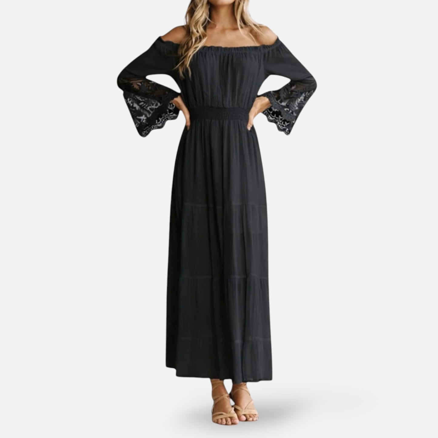 Maison Aurelle | Women’s Off-Shoulder Maxi Dress Elegant Summer Evening