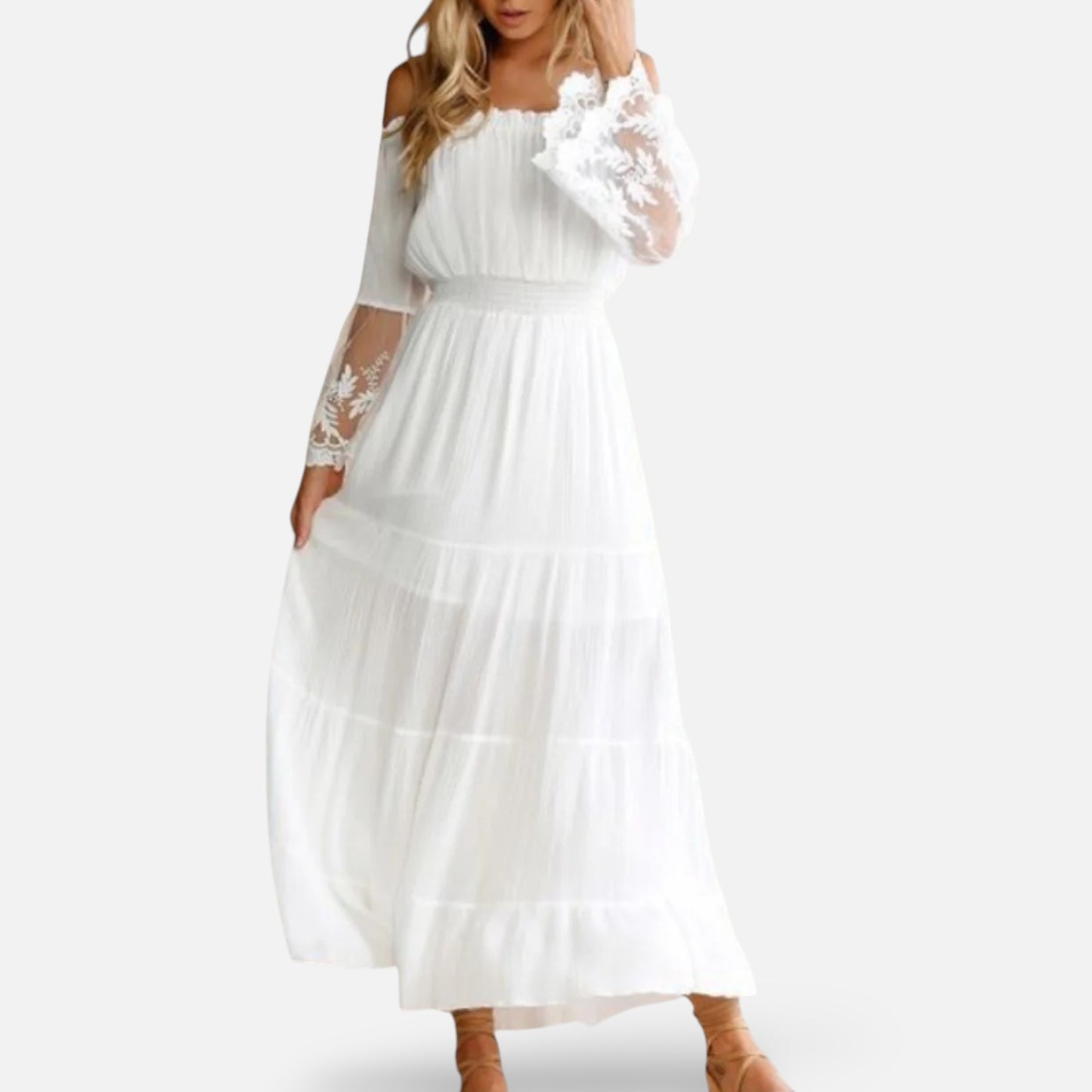 Maison Aurelle | Women’s Off-Shoulder Maxi Dress Elegant Summer Evening