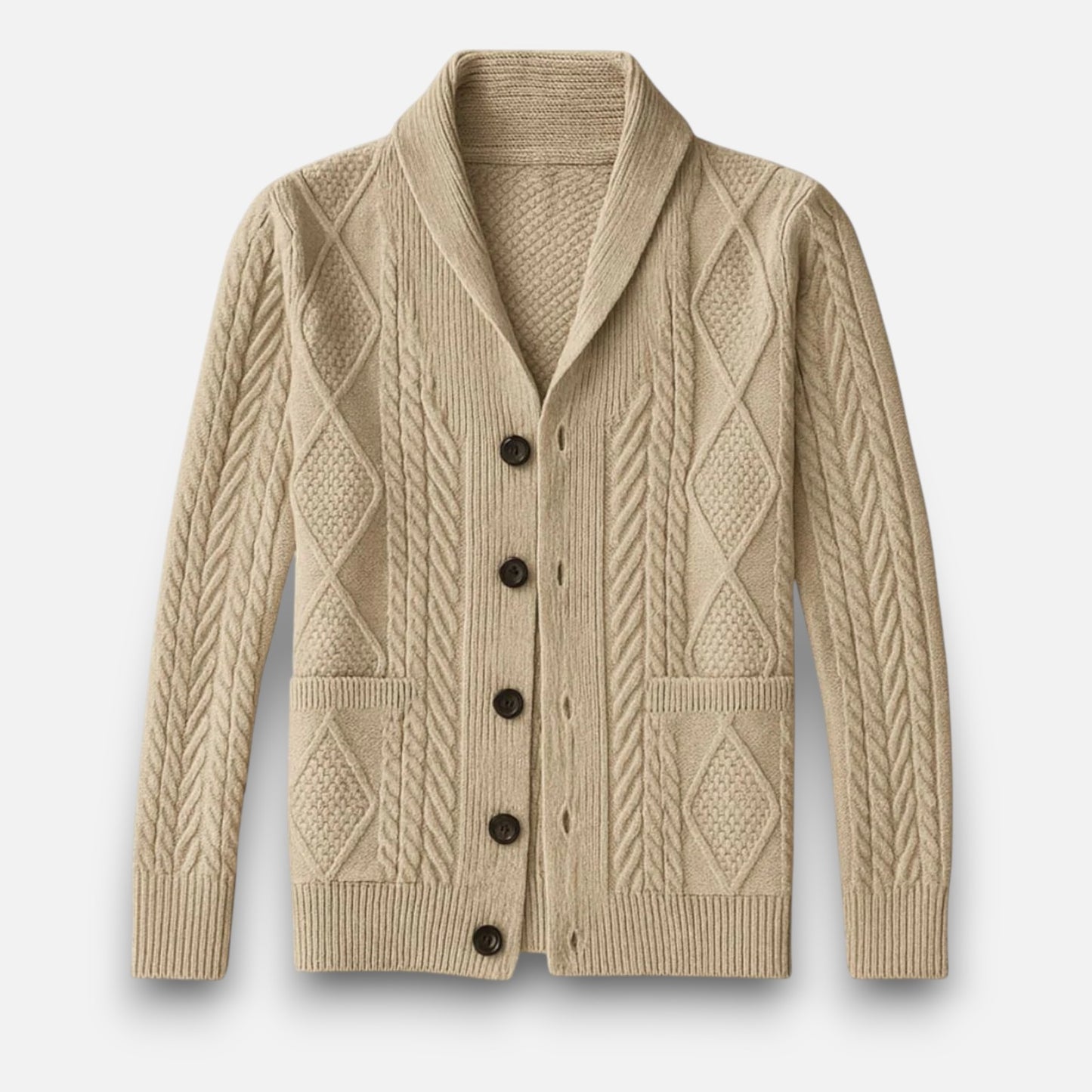 Maison Aurelle | Men’s Wool Cardigan for Spring Layering