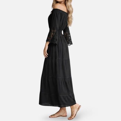Maison Aurelle | Women’s Off-Shoulder Maxi Dress Elegant Summer Evening