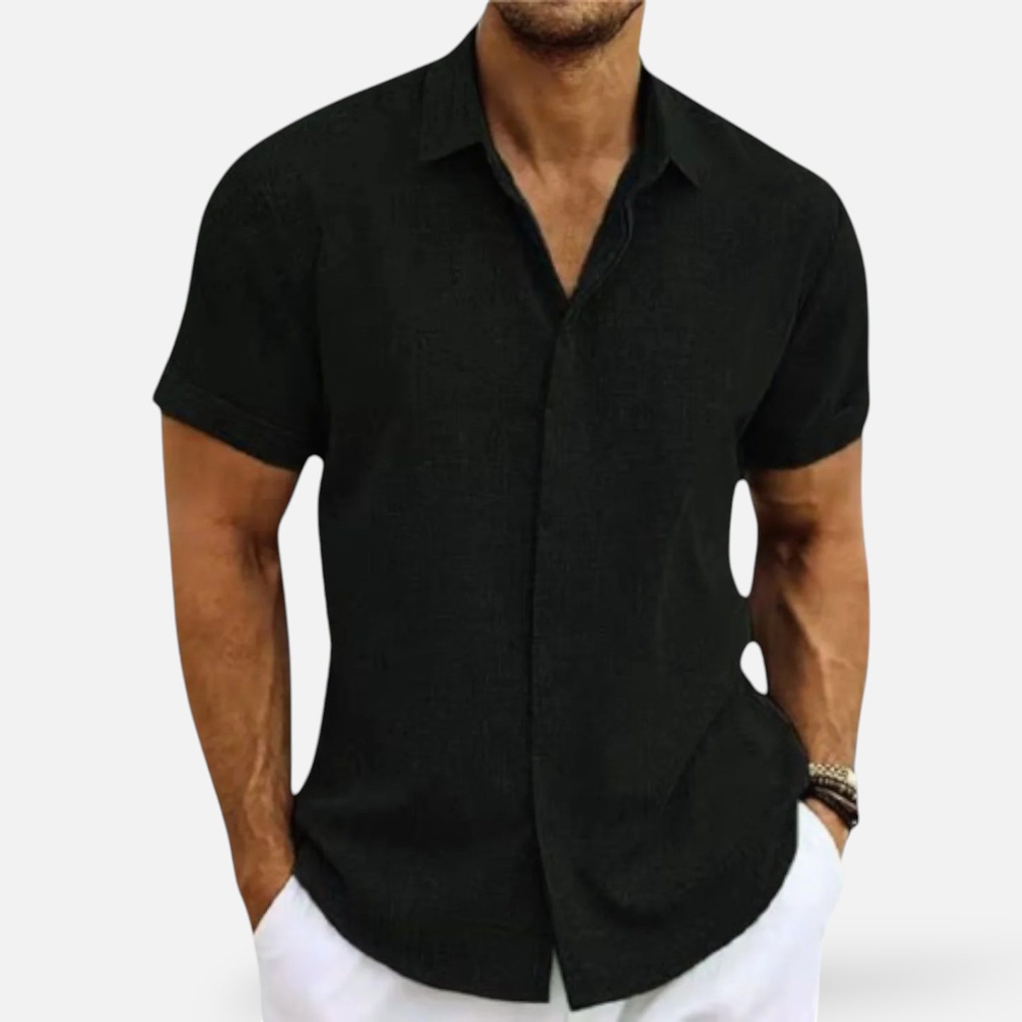 Men’s Linen Shirt for Summer Lightweight Breathable
