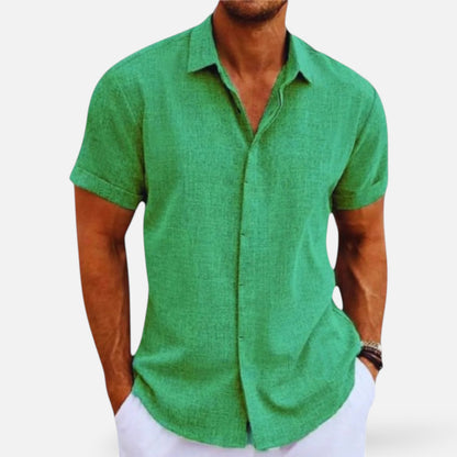 Men’s Linen Shirt for Summer Lightweight Breathable