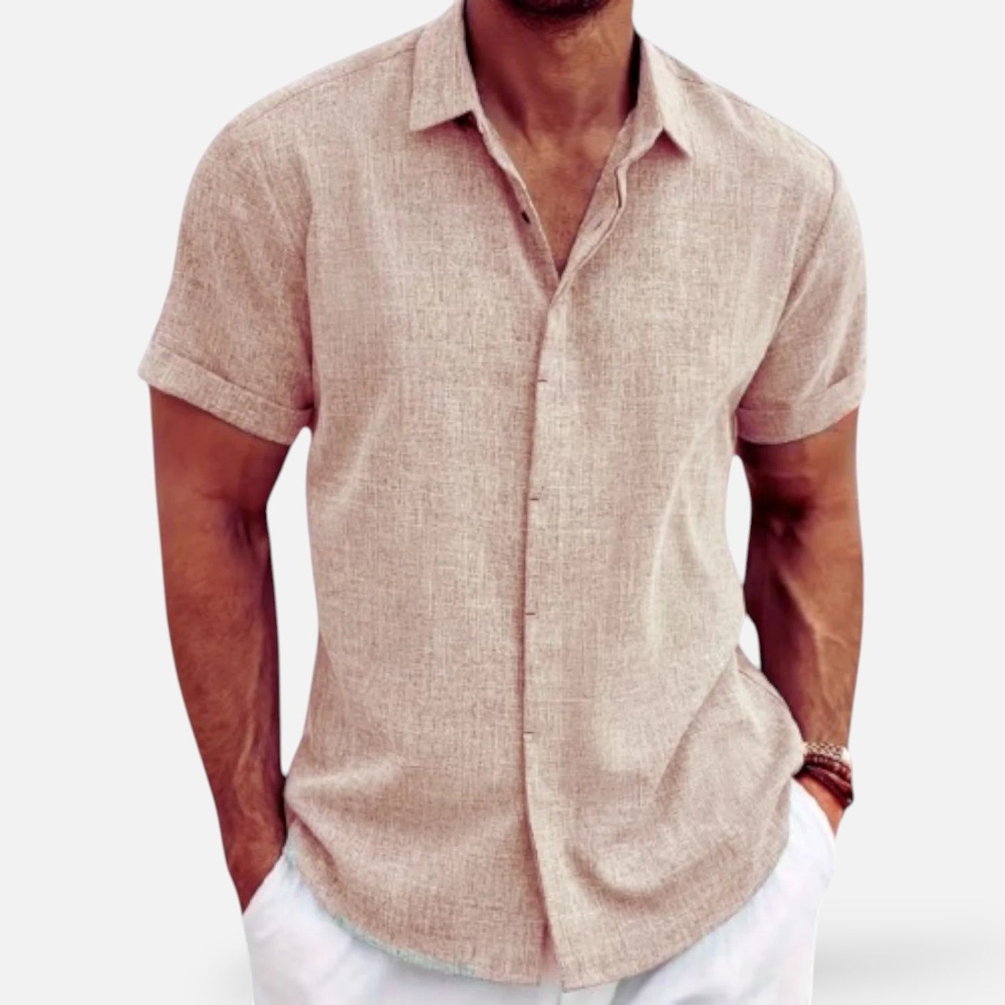 Men’s Linen Shirt for Summer Lightweight Breathable